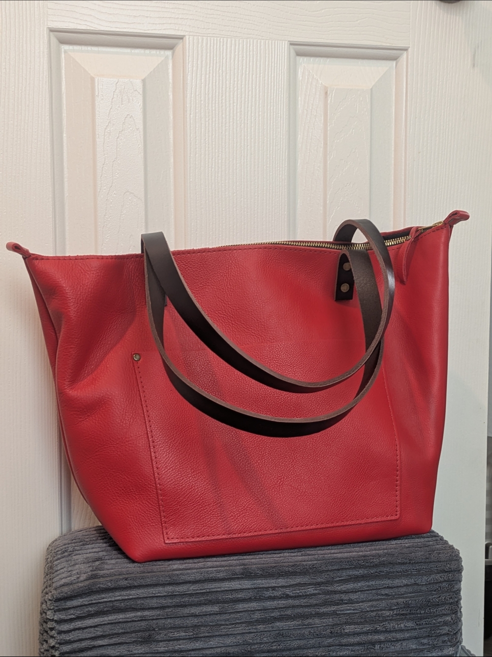 New PLG Large Classic Tote In Poppy Red